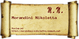 Morandini Nikoletta névjegykártya